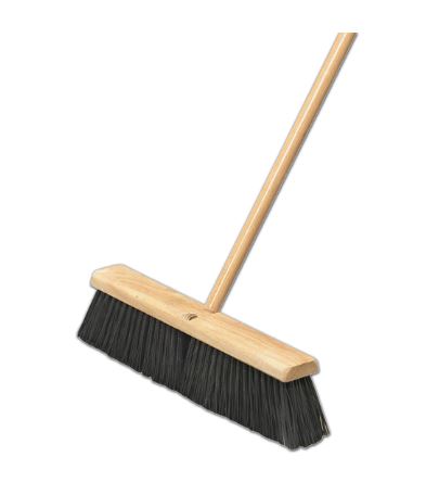 Alpine Heavy Duty 18'' Push Broom for Floor Cleaning Stiff Bristle Bru —  Janitorial Superstore