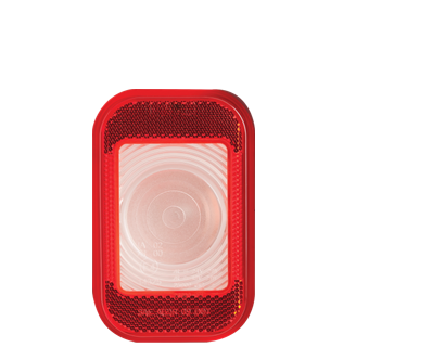 Miller Rectangle Back-up light w/ red reflector