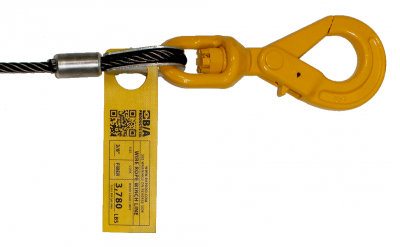 B/A 3/8" Fiber Core Winch Cable w/ Self Locking Swivel Hook