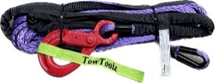 Tow Toolz 50' Pro Synthetic Winch Rope Extension w/ 3T hook